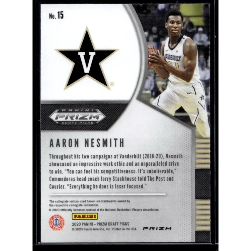 Aaron Nesmith ROOKIE Red White Blue Prizm Draft Picks 2020 Vanderbilt‎ RWB RC